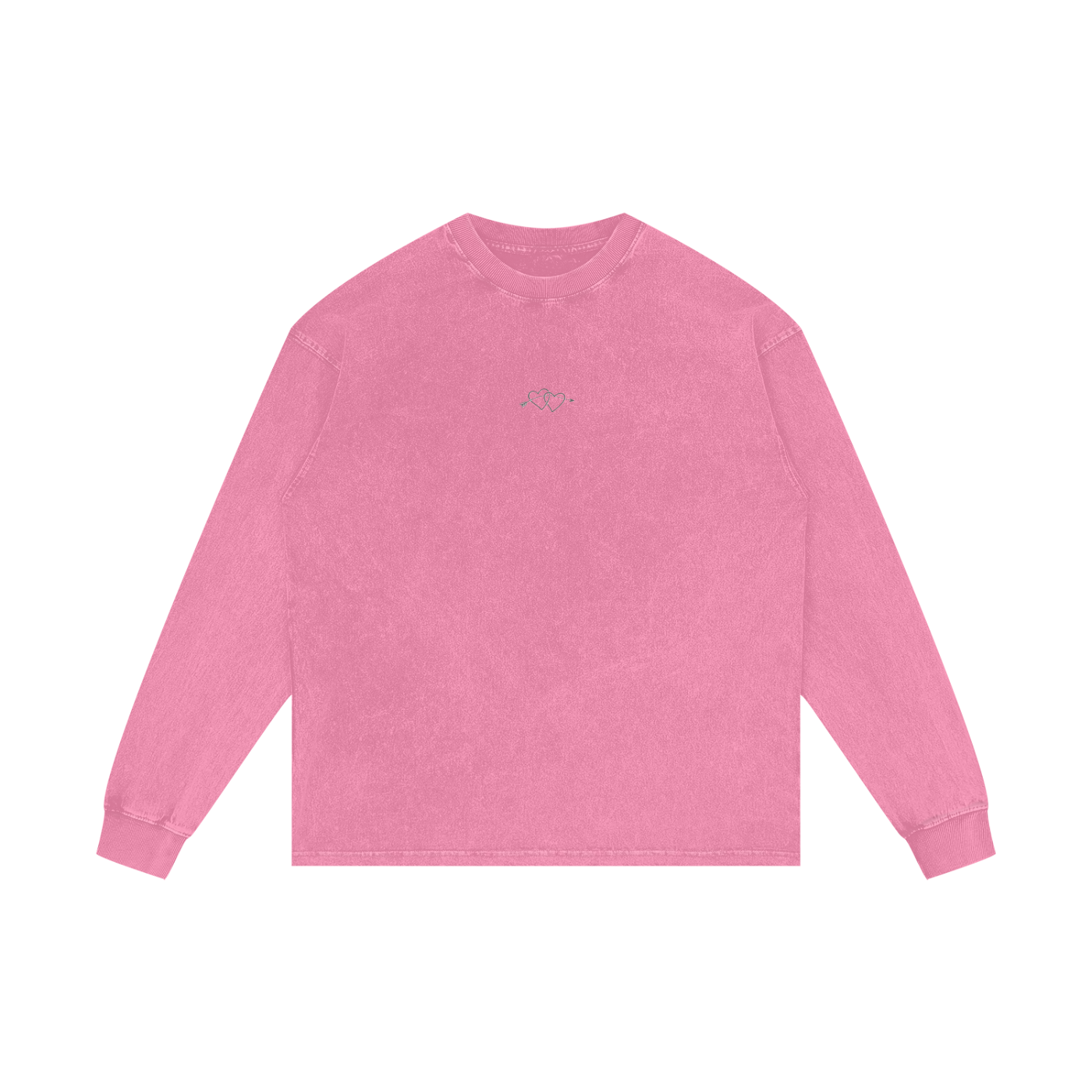 MEN'S ACID WASH PINK LONG SLEEVE