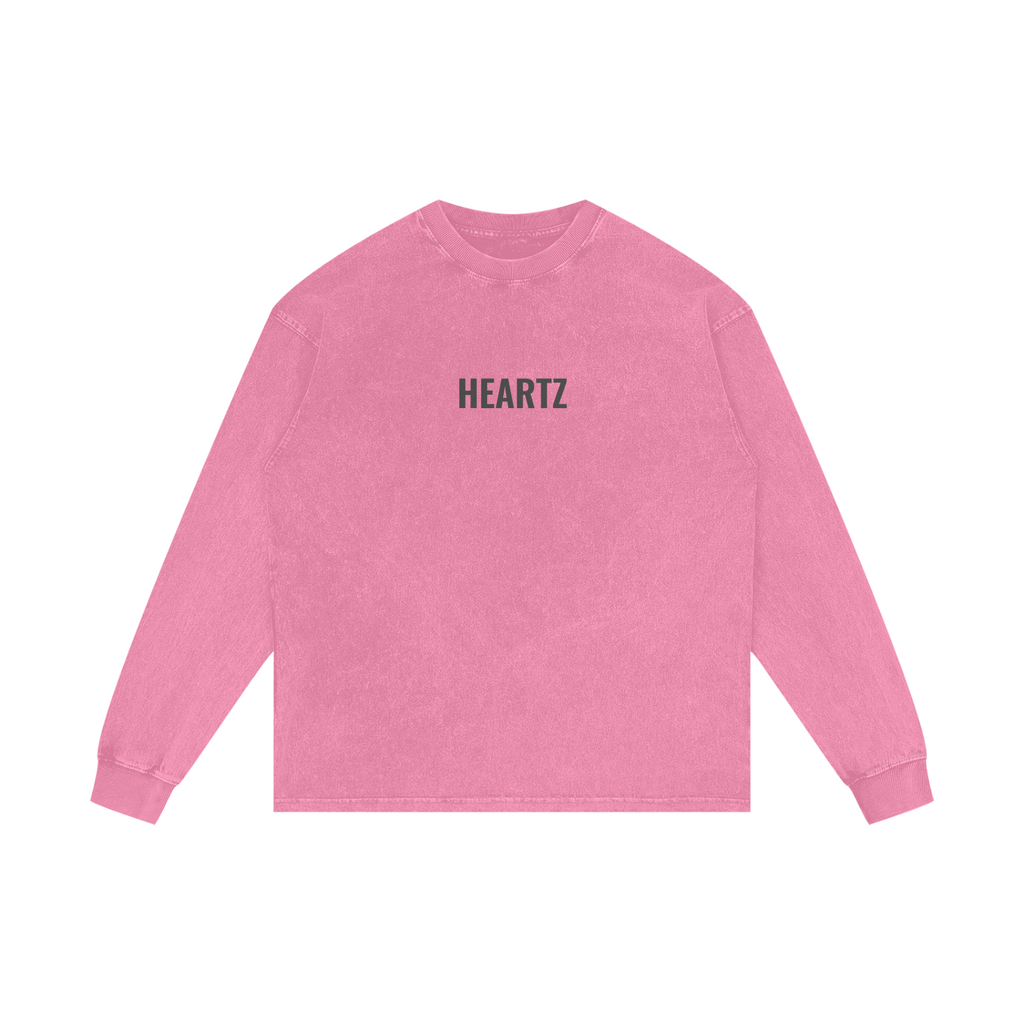 MEN'S ACID WASH PINK LONG SLEEVE