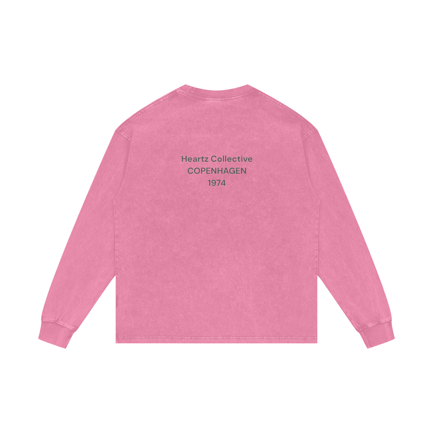 MEN'S ACID WASH PINK LONG SLEEVE